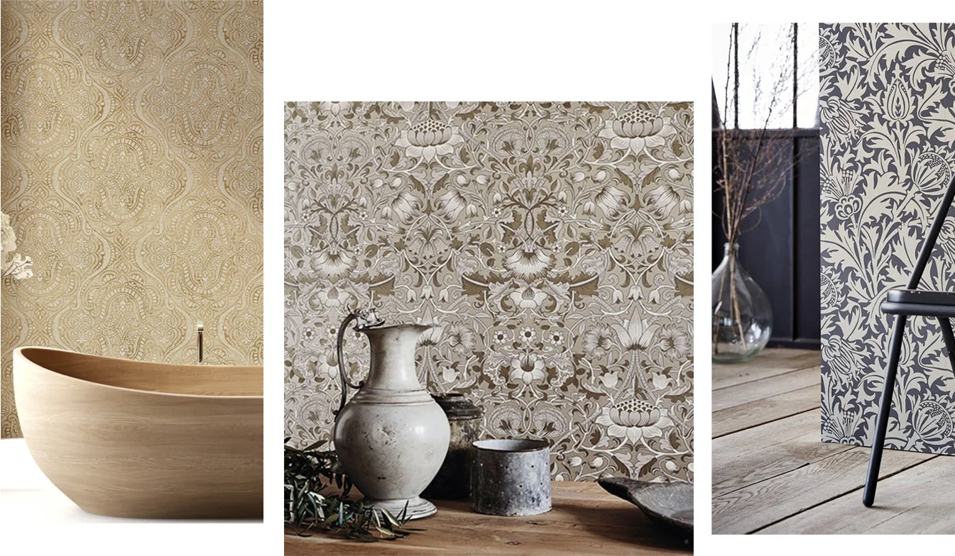A Stunning Powder Room Tranformation Featuring Classic Damask Elegance